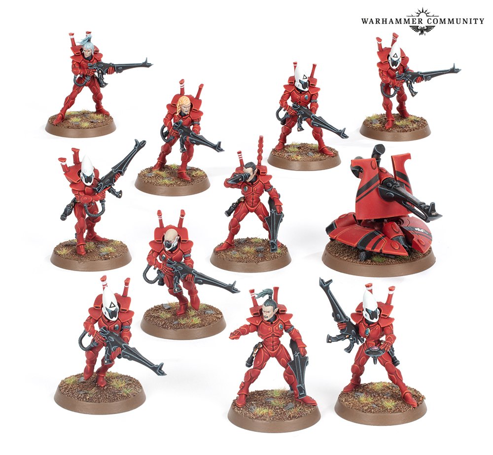 The Aeldari Guardian Defenders rely on staunch firepower to secure objectives.